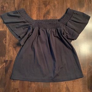 J. Crew black short sleeve top, size XXS, like new